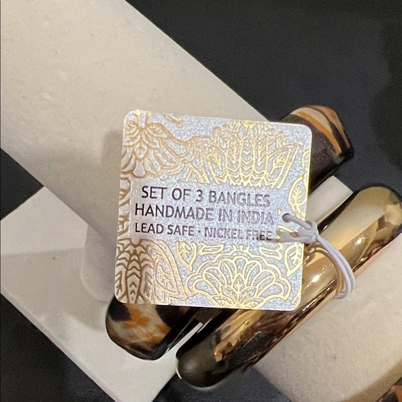 Haute Hippie | Leopard/Gold/Tiger Print Bangle Trio Set - Picture 3 of 14